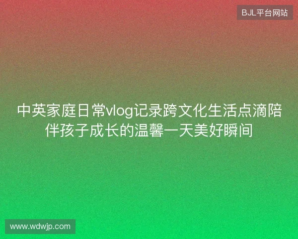 中英家庭日常vlog记录跨文化生活点滴陪伴孩子成长的温馨一天美好瞬间